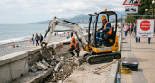 В Сочи восстанавливают набережную, разрушенную двумя штормами: работы завершат до лета
